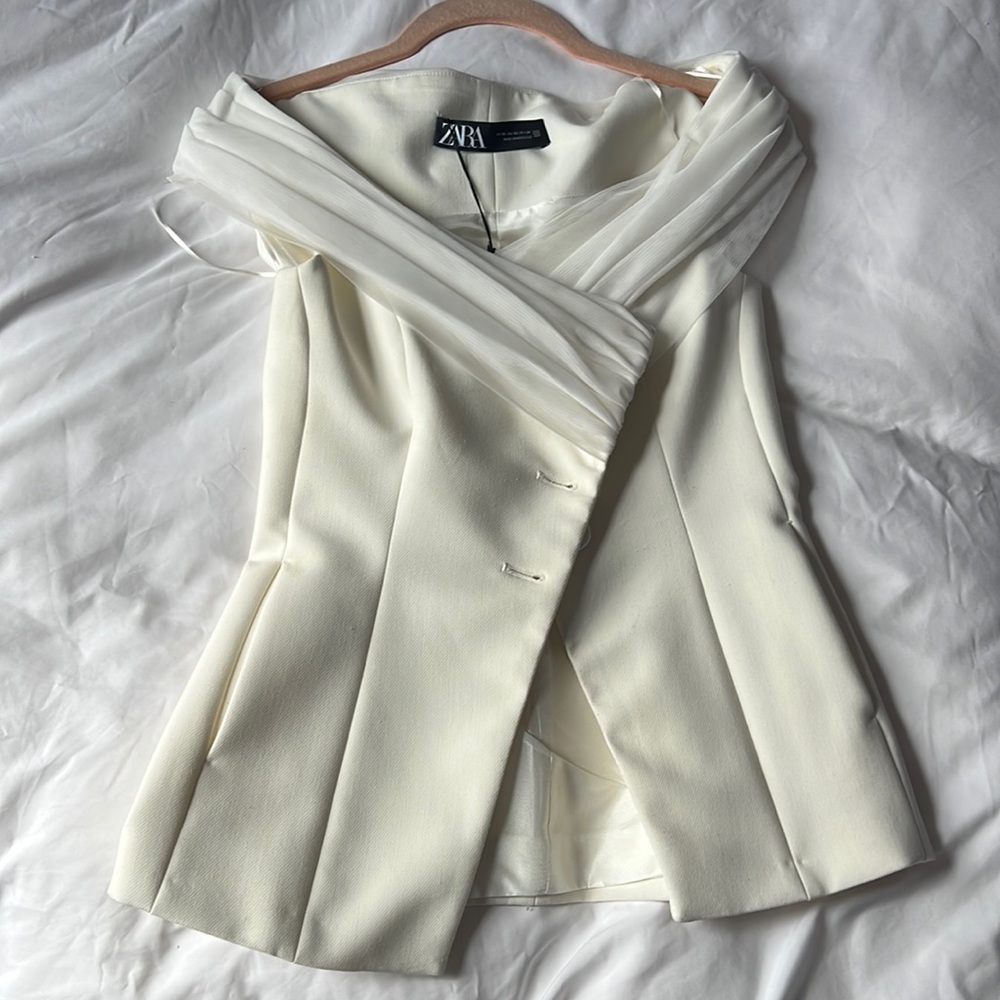 Zara white top